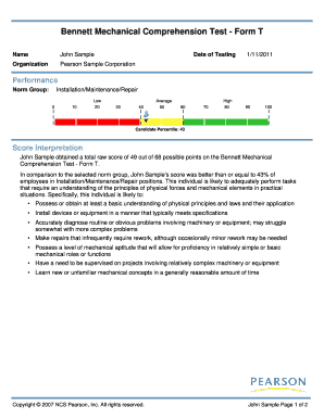 Bennett Mechanical Comprehension Test PDF Download  Form