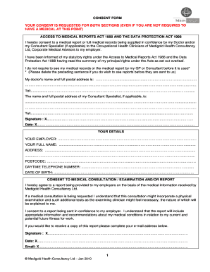 Medigold Consent Form