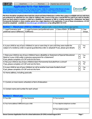 DCAF6 Devon County Council Devon Gov  Form