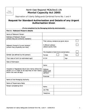 North East Regional Mcadols Lin Form