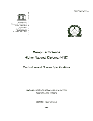 Hnd Computer Science Courses PDF  Form