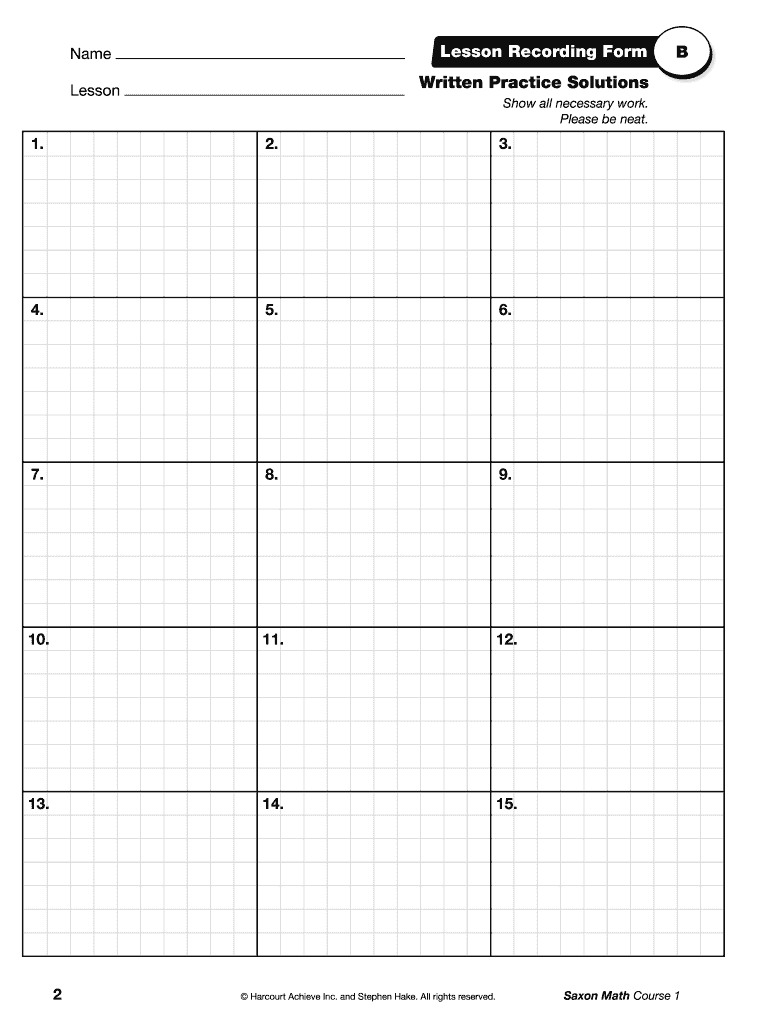 Saxon Math Grade 1 Worksheets PDF  Form