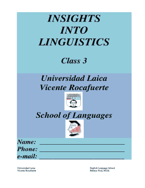 INTRODUCTION to LINGUISTICS SchoolRack  Form