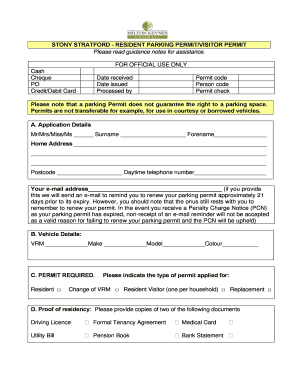 Mk Parking Permit  Form