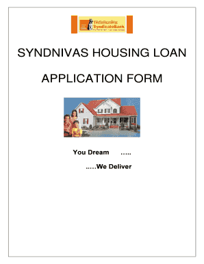 Syndicate Bank Loan Application Form