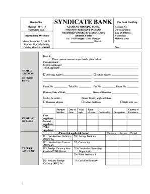 Syndicate Bank Rtgs Form