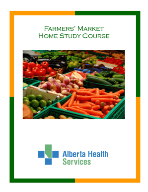 Alberta Farmers Market Home Study Course Form