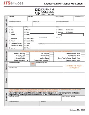 Faculty and Staff Laptop Agreement Form Durham College