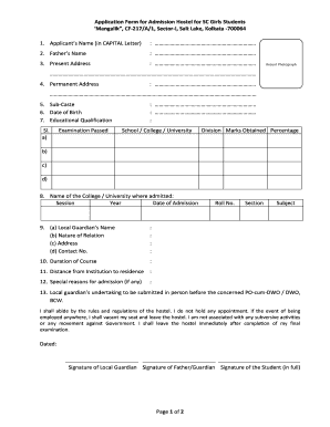 Hostel Form