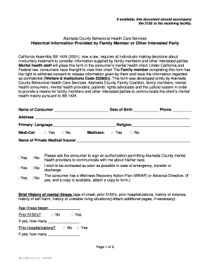 AB 1424 Form Alameda County Behavioral Health Acphd