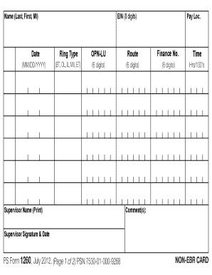  Ps Form 1260 Fillable 2012-2024