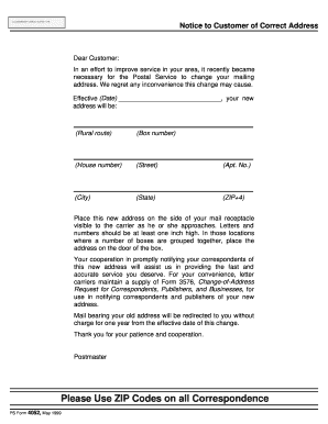 Usps Form 4052