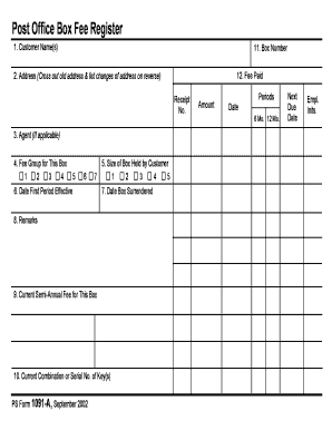 Ps Form 1091