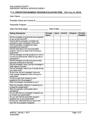 Preceptor Evaluation Form