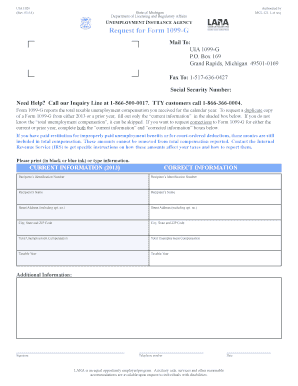  1099 G Form Unemployment Michigan 2014