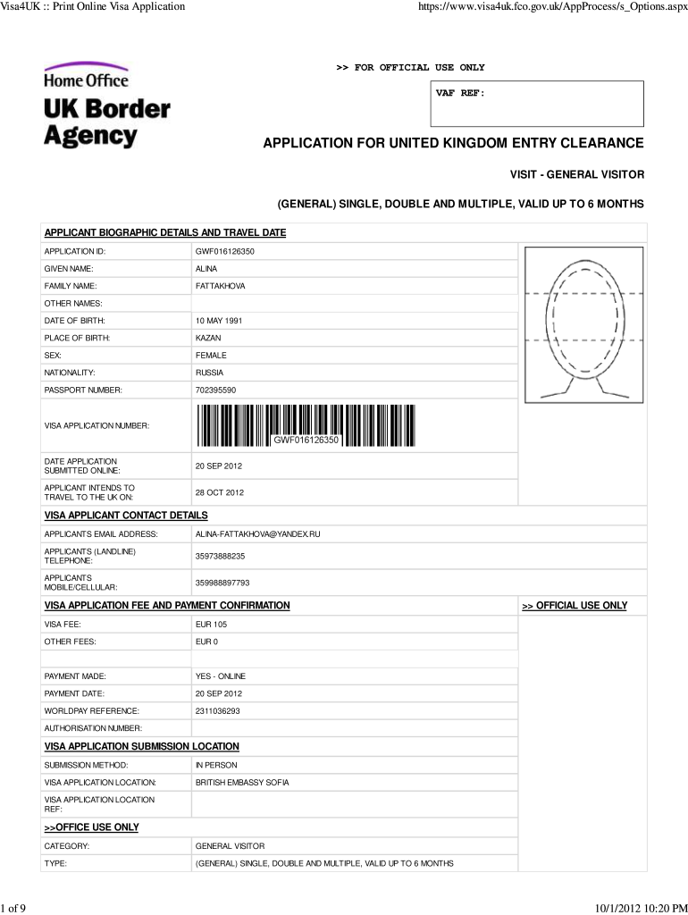 Visa4uk  Form