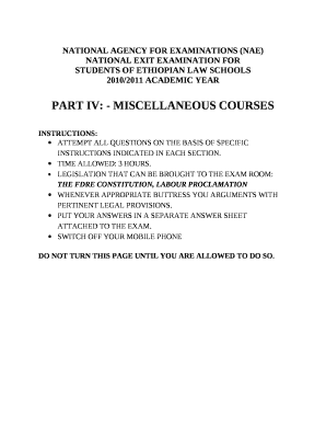 Public Law Exit Exam PDF  Form