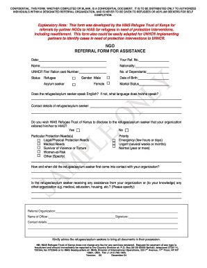 Unhcr Refugee Resettlement Application Form