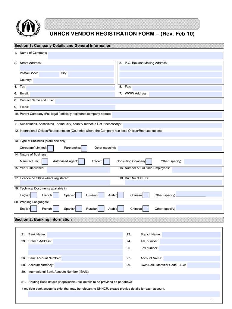 Unhcr Online Application  Form