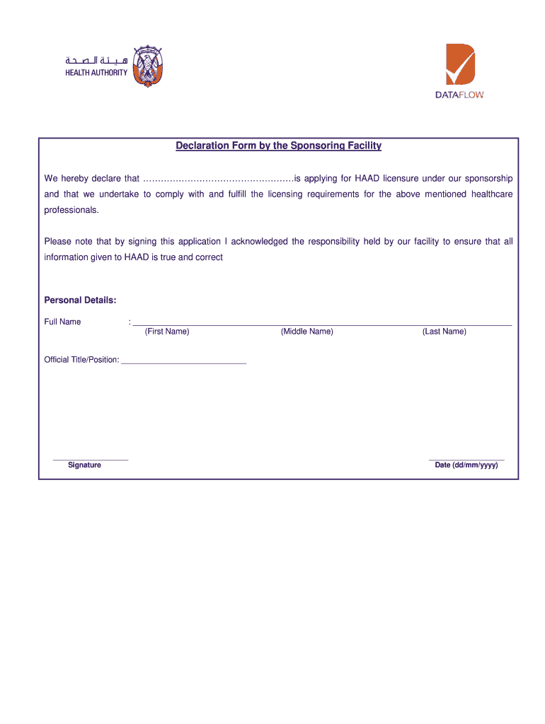 Students Declaration for Online Class  Form
