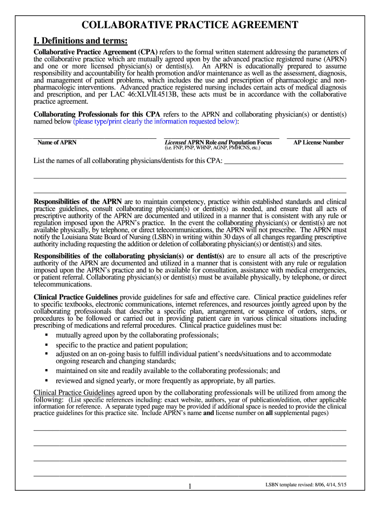 Collaborative Consulting Agreement Template 2014
