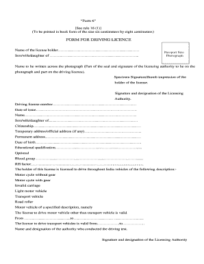 Form 6 Driving License Download