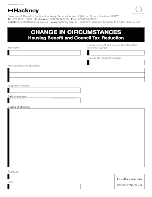 Hackney Council Tax  Form