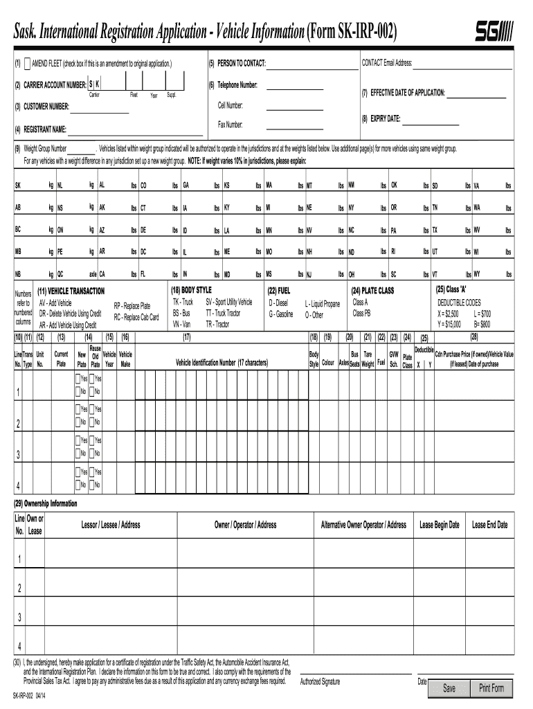 Form Sk Irp 002