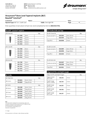  Straumann Bone Level Tapered Implants BLT Roxolid SLActive Straumann 2015