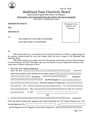 How to Fill Requiistion Form for Supplyof Energy