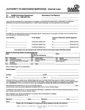 Get and Sign Rams Discharge Form