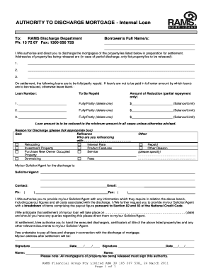 Rams Discharge Form