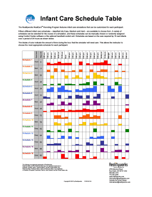 Real Care Baby 3 Schedule  Form