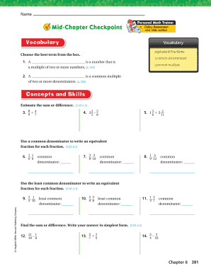 Personal Math Trainer Online Assessment and Intervention  Form