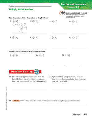Lesson 7 Homework Practice Divide Fractions Answer Key  Form