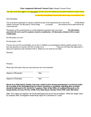 Sample Consent Form