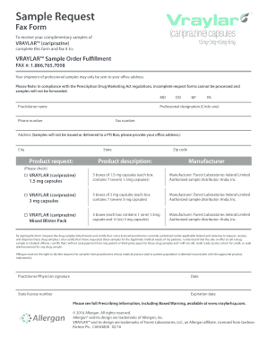 Vraylar Sample Request Form