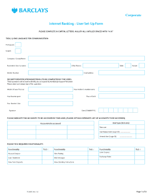 Barclays Forms