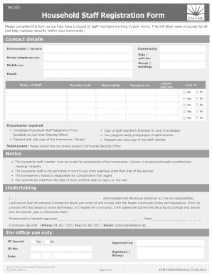 Household Registration Form