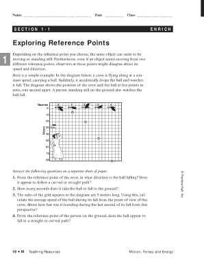 Exploring Reference Points Answer Key  Form