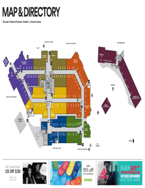 Orlando Premium Outlets Map  Form