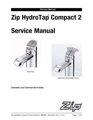 Zip Hydrotap Compact 2 Manual  Form
