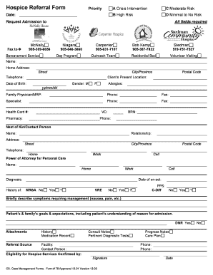 Hospice Referral Form