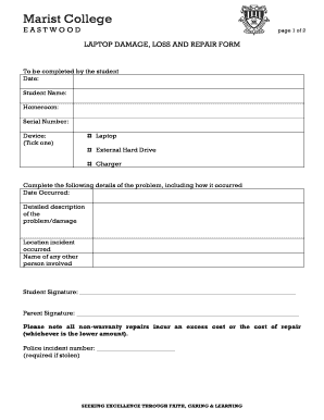 Laptop Repair Form