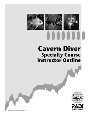 Cavern Diver Specialty Course Instructor Outline Specialty Instructor Manual Duikopleidingenzeeland  Form