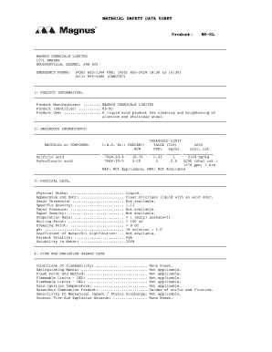 MATERIAL SAFETY DATA SHEET Product 88 XL  Form