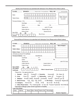 Identity Card Proforma