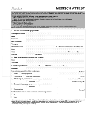 MEDISCH ATTEST Openbaredienstenacv Onlinebe Openbarediensten Acv Online  Form