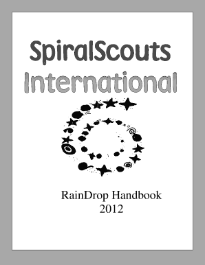RainDrop Handbook BSpiralScoutsb International Spiralscouts  Form