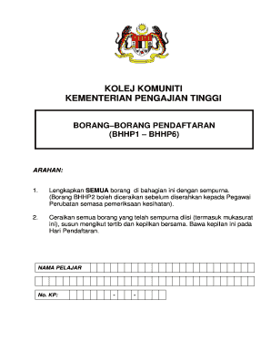 Contoh Borang Pendaftaran  Form
